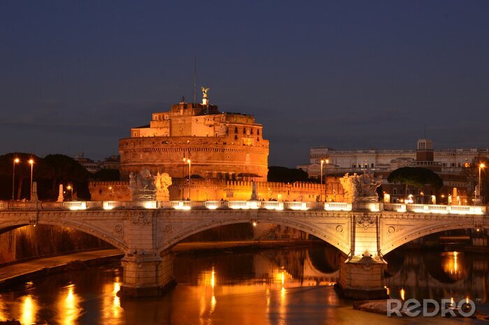 Canvas Avondlandschap van Rome