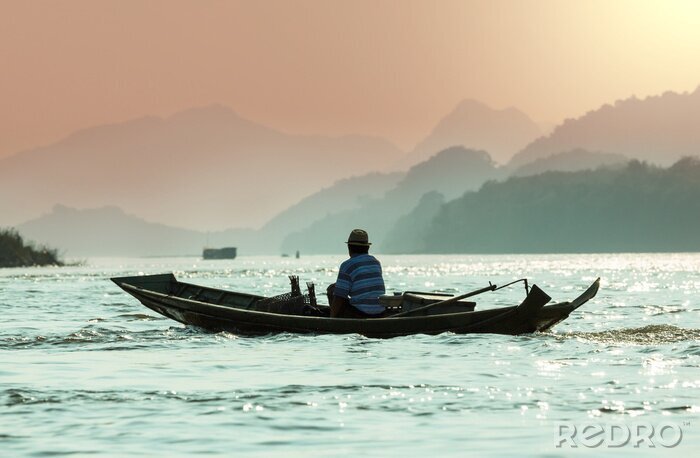 Canvas Aziaat op een boot