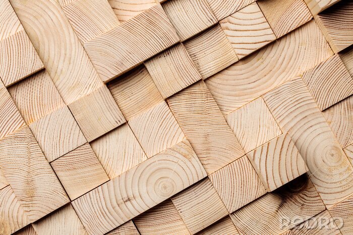 Canvas Background made of wooden cubes