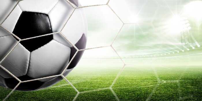 Canvas Bal op een groene achtergrond