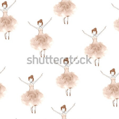 Canvas Ballerina in een prachtige jurk