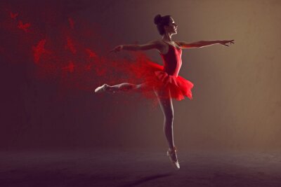 Ballerina in rood