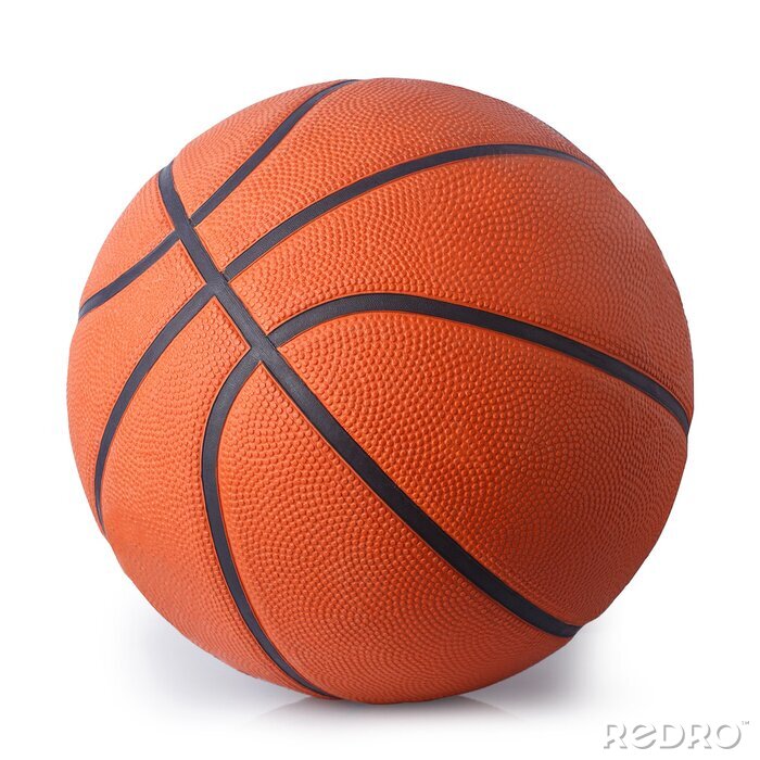 Canvas basketbal bal geïsoleerd op een witte achtergrond