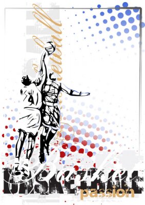 basketbal vector poster achtergrond