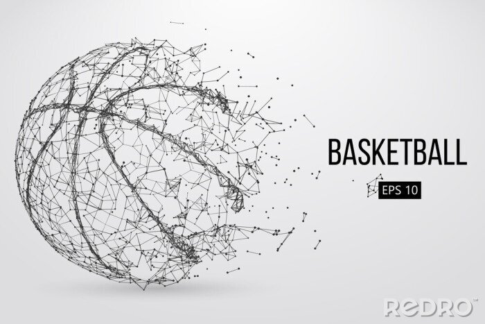 Canvas basketbalbal in een moderne stijl