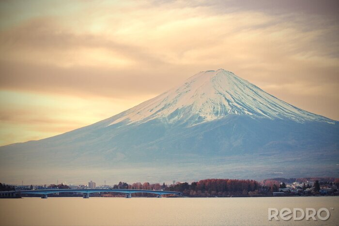 Canvas Berg Fuji in de winter