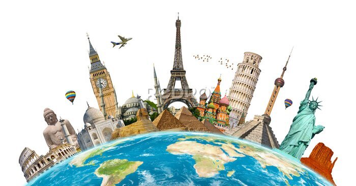 Canvas Beroemde monumenten van de wereld
