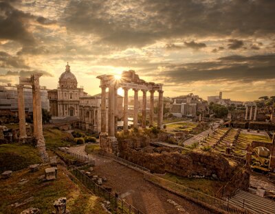 Canvas Beroemde ruïnes in Rome
