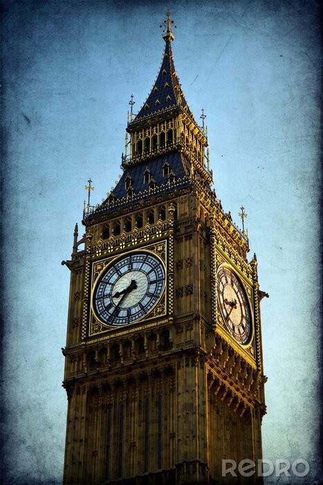 Canvas Big Ben, de Houses of Parliament, Londen
