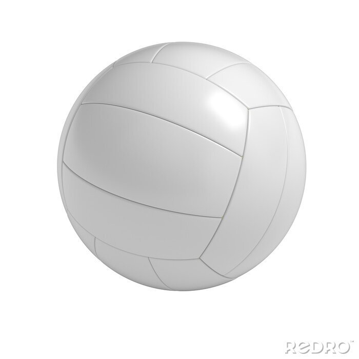 Canvas Blanco volleybal bal geïsoleerd met het knippen van weg