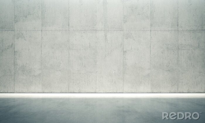 Canvas Blank space interior wall. 3d render