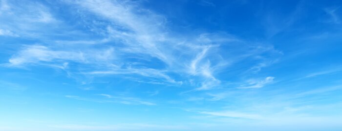 Canvas Blauwe lucht met wolken