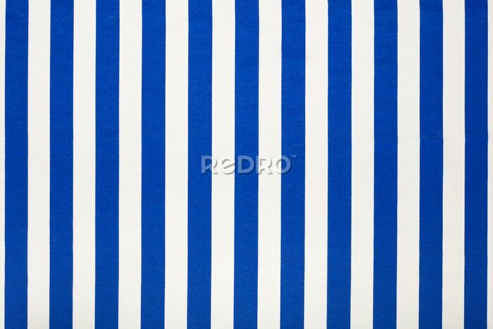 Canvas Blauwe verticale strepen in Hampton-stijl