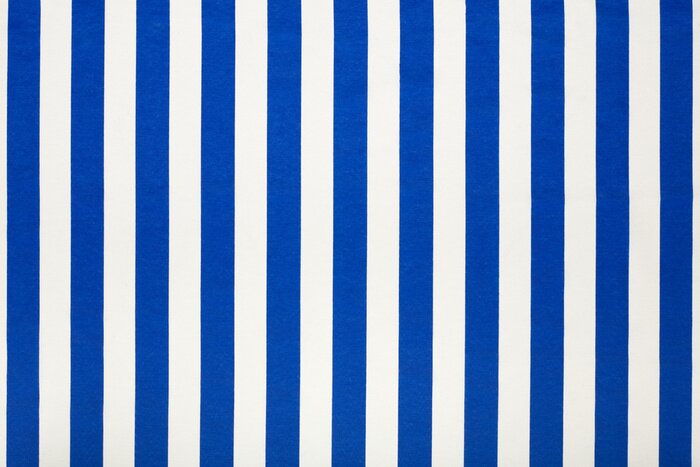 Canvas Blauwe verticale strepen in Hampton-stijl