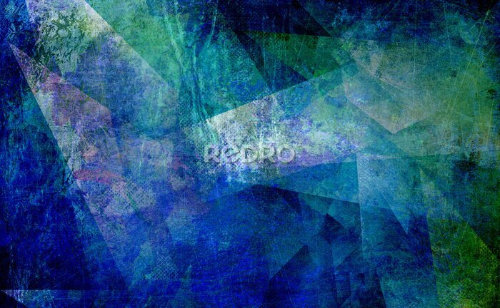 Canvas Blauwgroene abstracte achtergrond