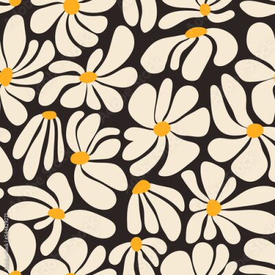 Behang Bloemen in de stijl van de jaren 80