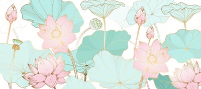 Sticker Bloemen in pastelkleuren