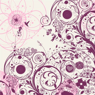 Bloemmotief in abstractie