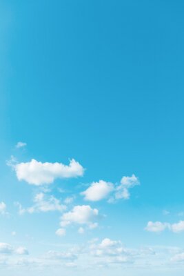 Canvas Blue sky background with cumulus clouds