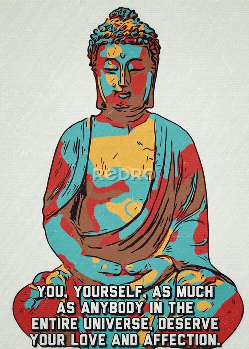 Canvas Boeddha motiverende citaten