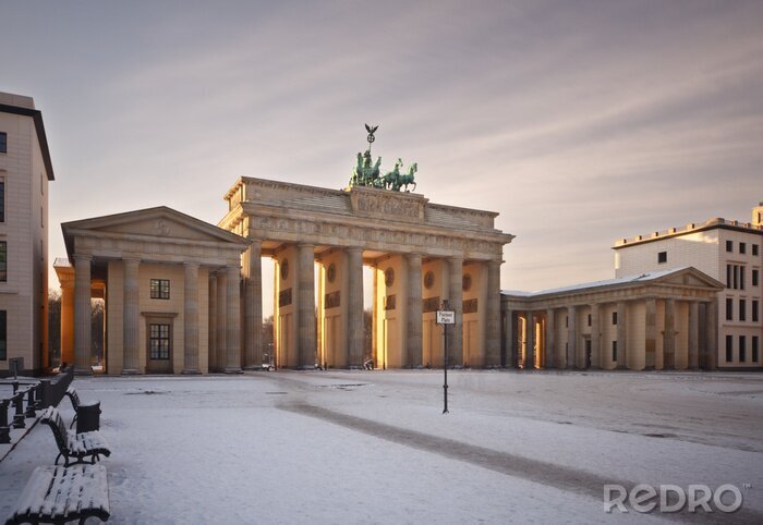 Canvas Brandenburger Tor in de winter
