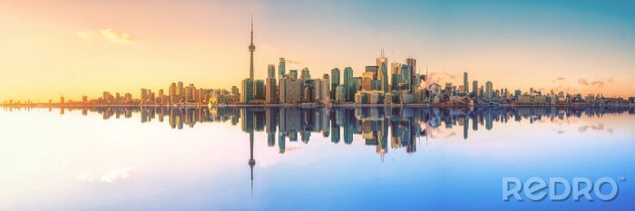 Canvas Breed panorama van de stad Toronto