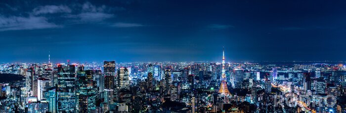 Canvas Breed panorama van Tokio