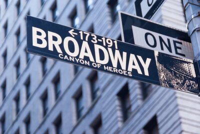 Canvas Broadway Teken New York City
