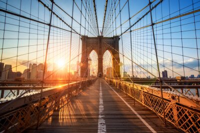 Canvas Brooklyn Bridge in New York Verenigde Staten
