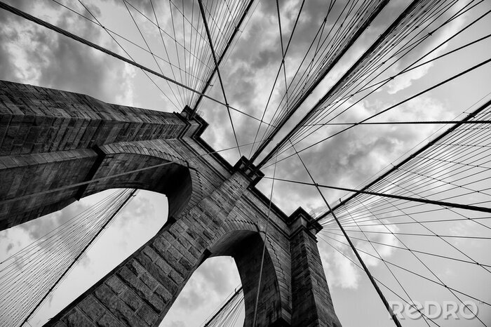 Canvas Brooklyn Bridge tegen de lucht