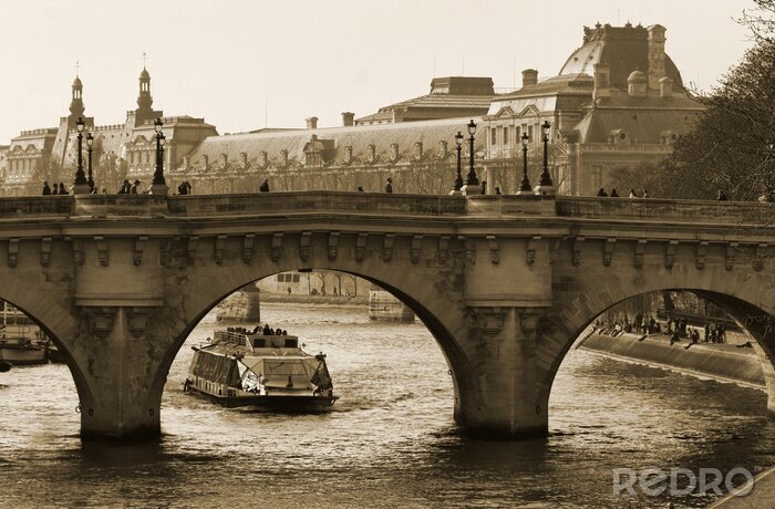 Canvas Brug over de Seine, Parijs