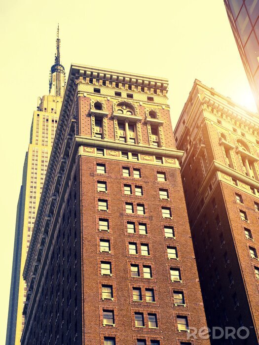 Canvas Bruine architectuur in Manhattan