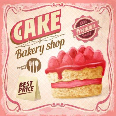 Canvas cake bakker banner vintage