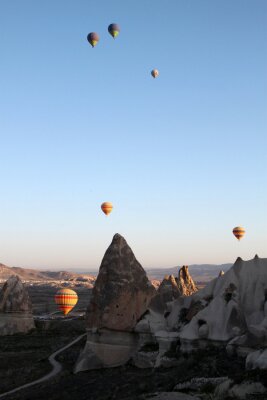 Canvas Cappadocië en heteluchtballonnen