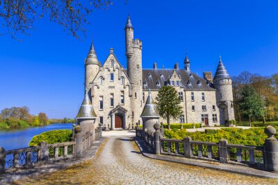 Canvas castle from fairytale. Belgium, Marnix