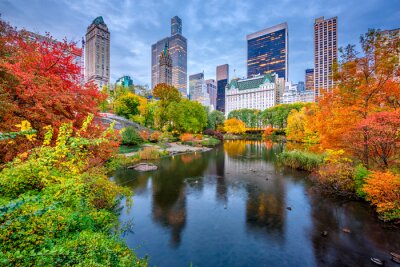 Canvas Central Park Herfst in New York City