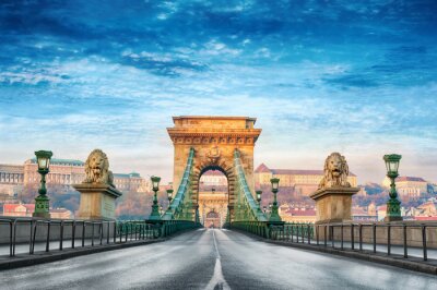 Canvas Chain bridge Budapest Hungary