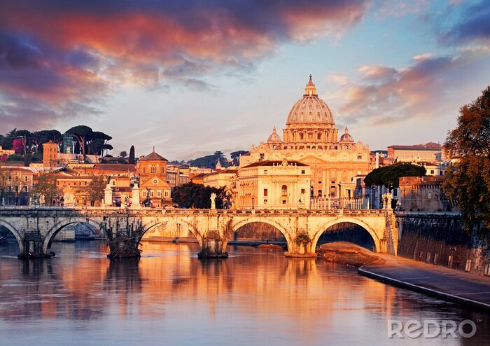 Canvas Charmant Rome en het Vaticaan