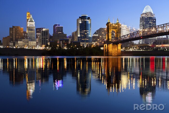 Canvas Cincinnati skyline.