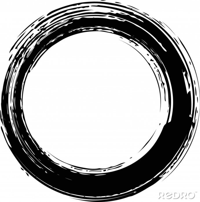 Canvas Cirkel getekend met een brushlet