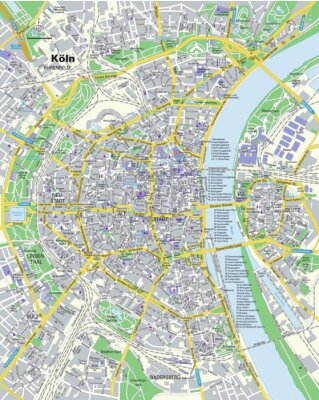 Canvas Citymap Köln