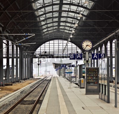 Canvas classicistical railway station in Wiesbaden, Germany