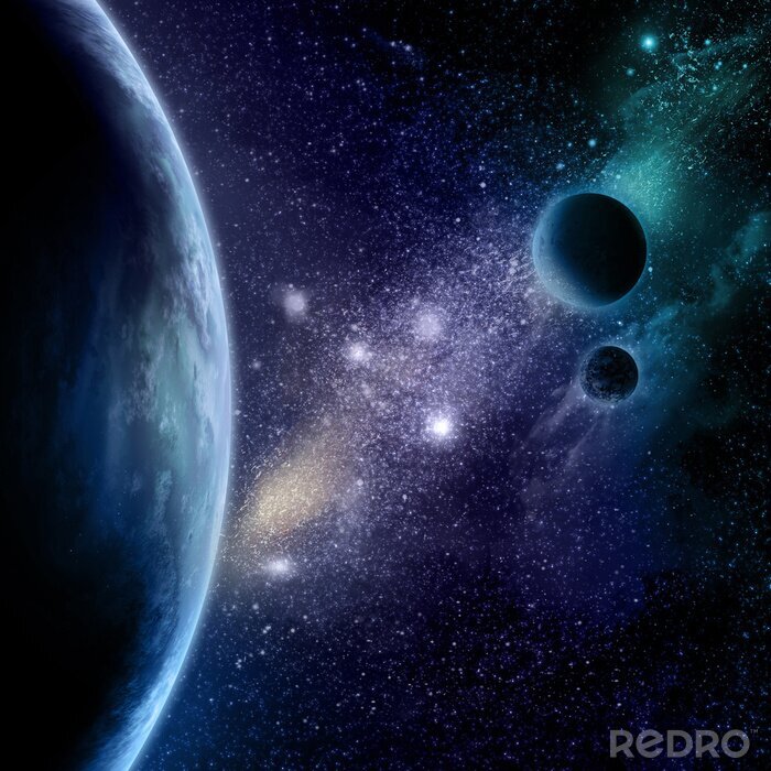 Canvas Close-up van een planeet