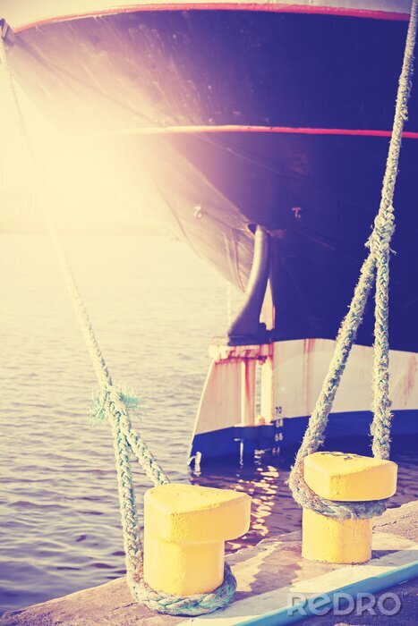 Canvas Close-up van een zeilschip