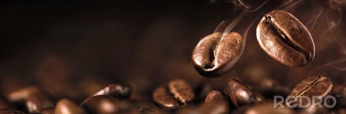 Canvas Coffee Beans Closeup On Dark Background