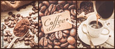 Canvas Collage met koffiethema
