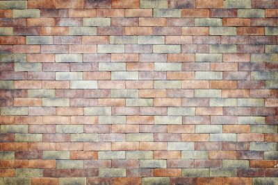 Canvas colorful brick wall texture background