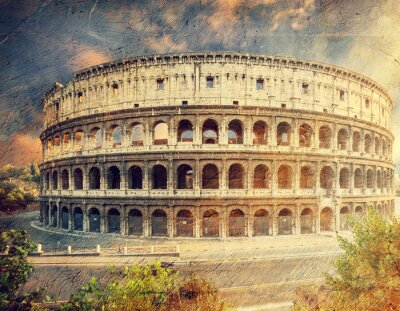 Canvas Colosseum in Rome, Italië