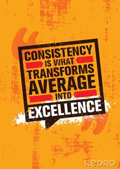 Canvas Consistency is what transforms average into excellence. Inspiring typography motivation quote banner on textured background.