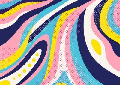 Canvas Creatieve geometrische kleurrijke achtergrond met patronen